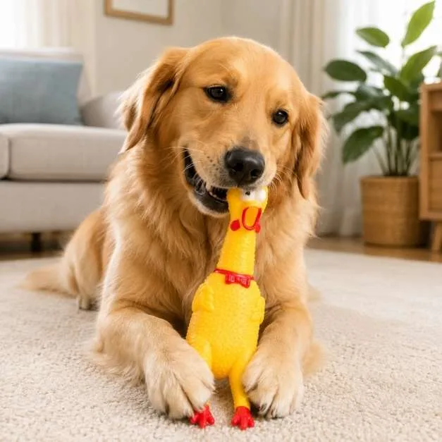 Juguete pollo mediano